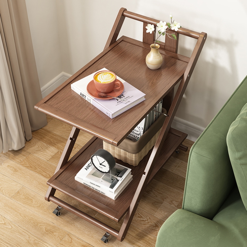 Foldable Side Table with Charge Station